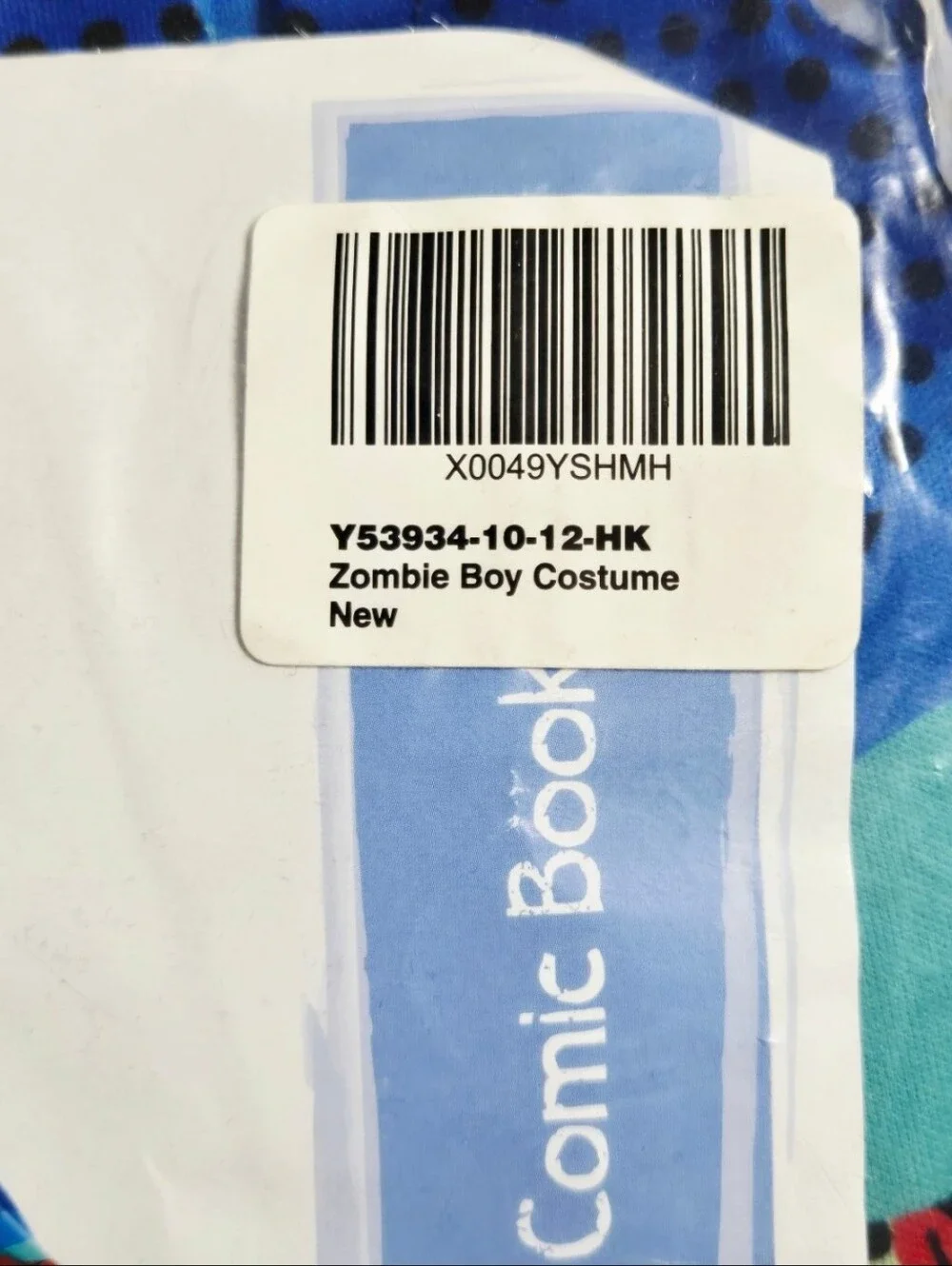 Boys Glow inthe Dark Zombie Costume Size Large 10-12 Halloween Shirt & Pants NIP